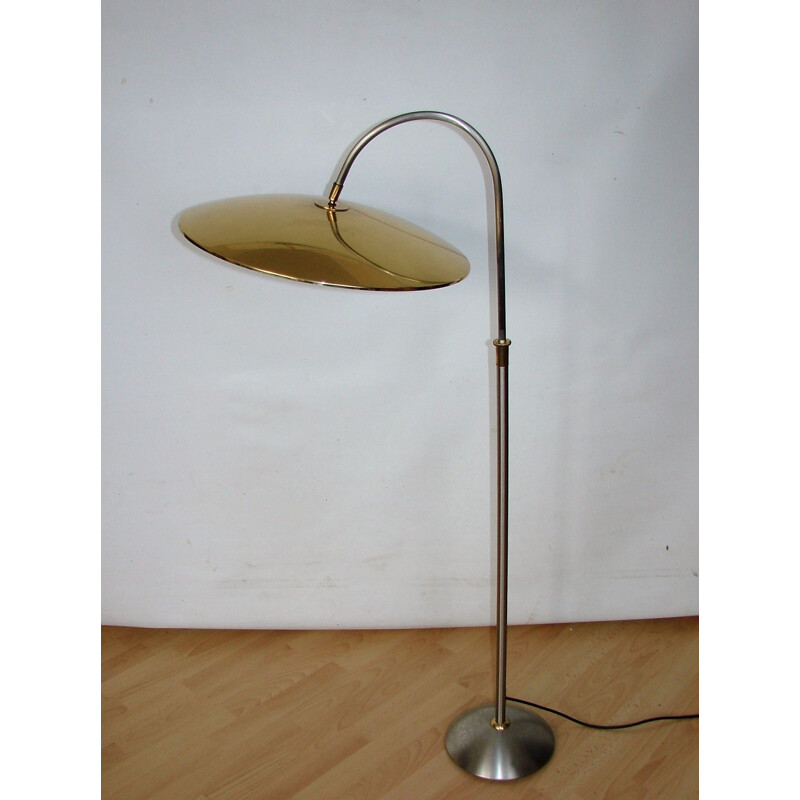 Vintage brass and metal floor lamp, 1970s