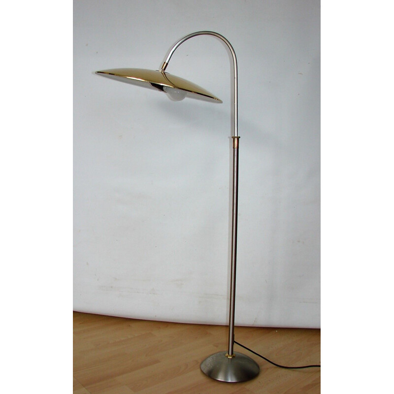 Vintage brass and metal floor lamp, 1970s