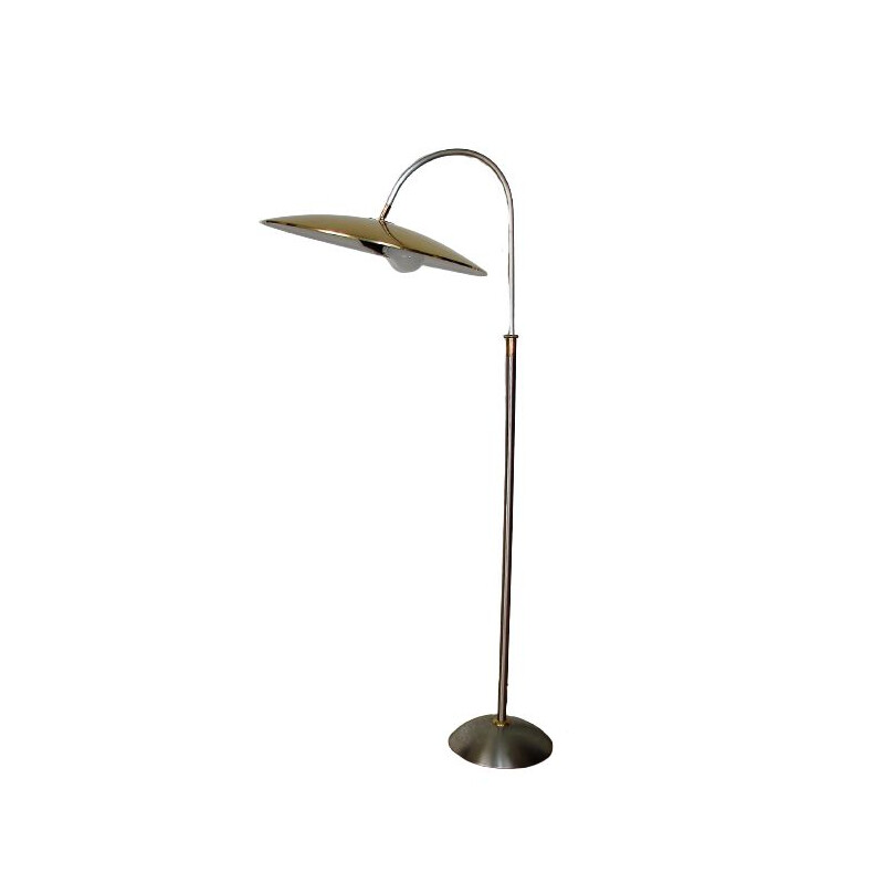 Vintage brass and metal floor lamp, 1970s