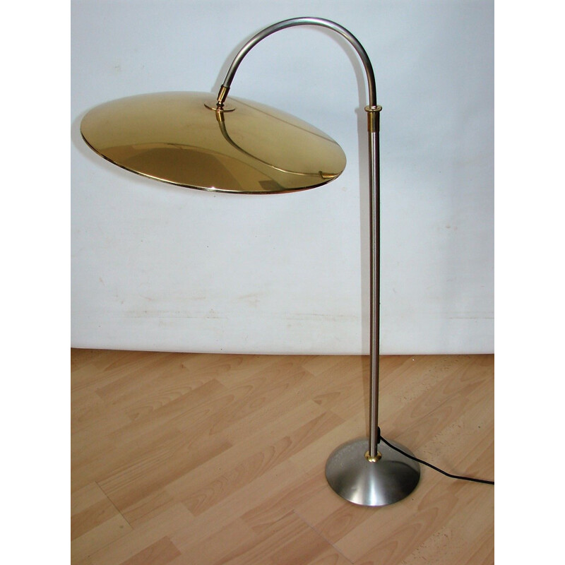 Vintage brass and metal floor lamp, 1970s