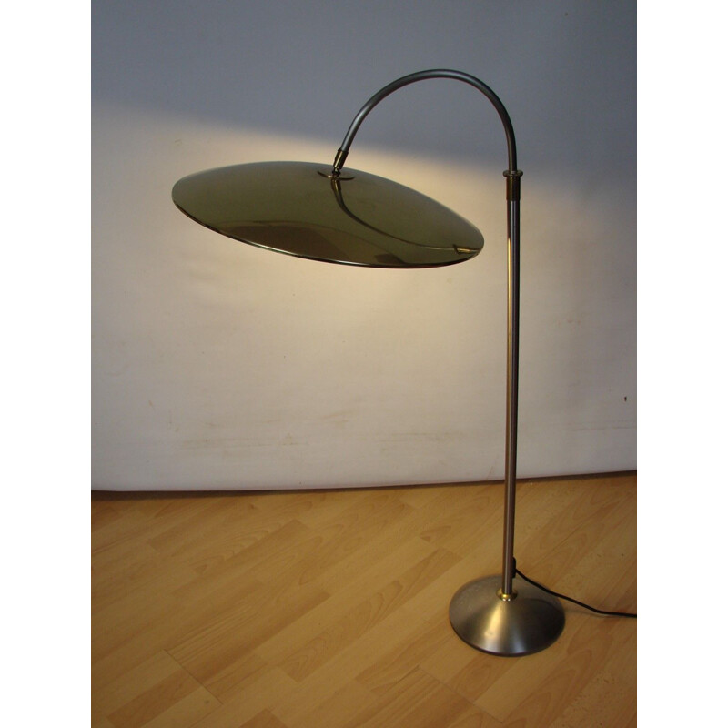 Vintage brass and metal floor lamp, 1970s