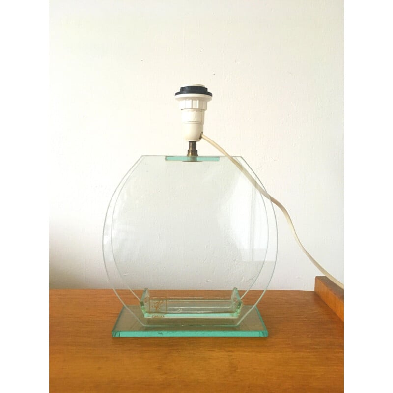 Vintage glazen lamp, 1990
