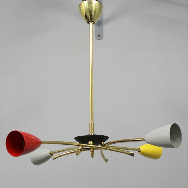 Italian brass chandelier - 1950s