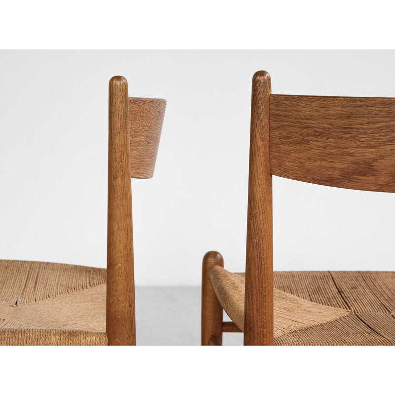 Mid century Danish dining set in oakwood by Hans Wegner, 1960s