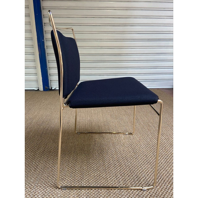 Set of 3 vintage gold Tulu chairs by Kazuhide Takahama for Cassina, 2014