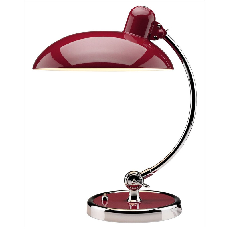 Red vintage lamp by Christian Dell for Kaiser Idell, 1950