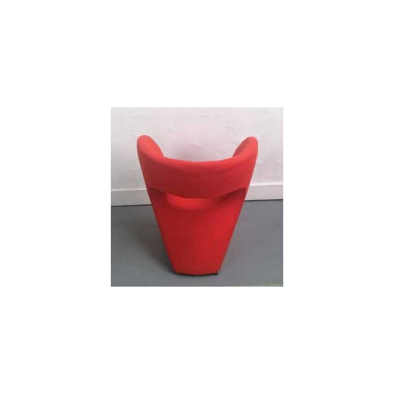 Little Albert vintage armchair in red fabric by Ron Arad for Moroso