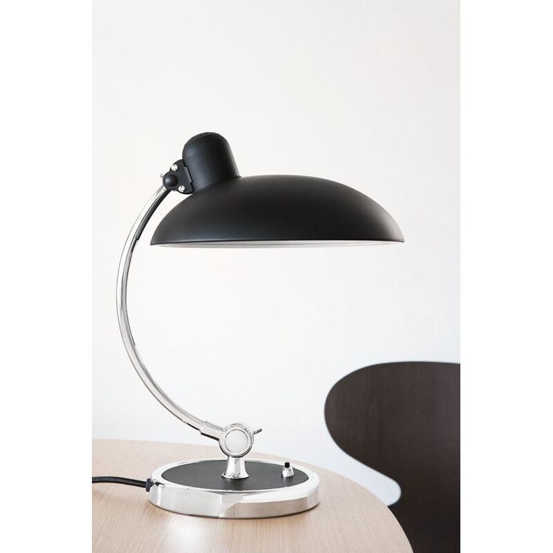 Schwarze Vintage-Lampe von Christian Dell für Kaiser Idell, 1950