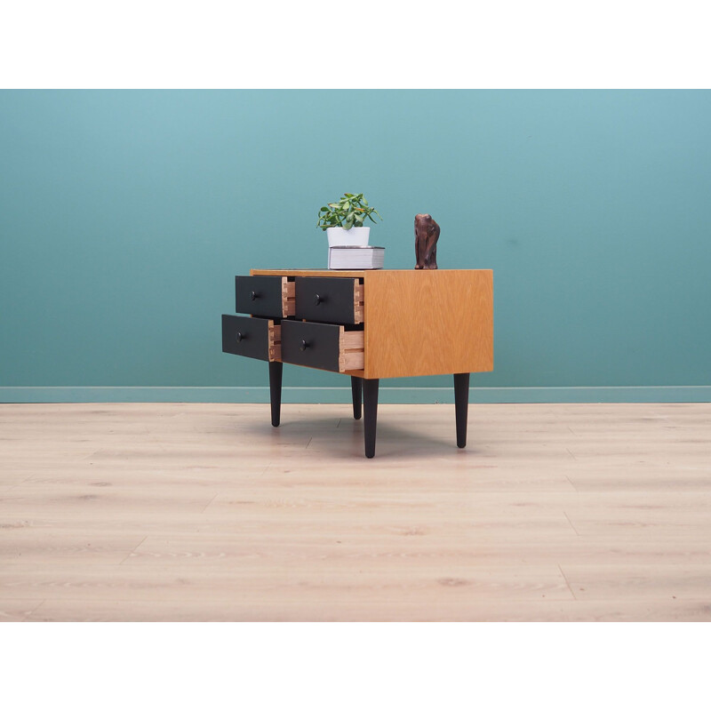 Vintage chest of drawers in ash wood, Denmark 1970