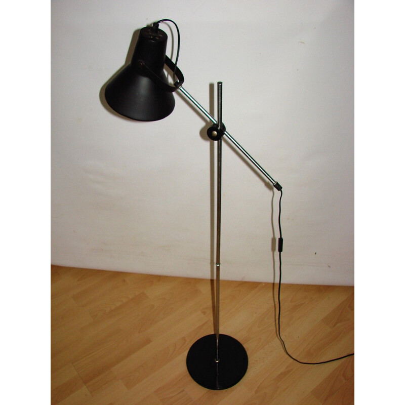 Lampadaire vintage en acier et aluminium, 1970