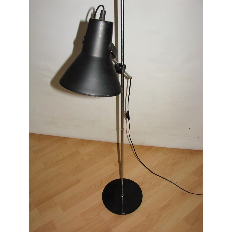 Vintage floor lamp in steel and aluminum, 1970s