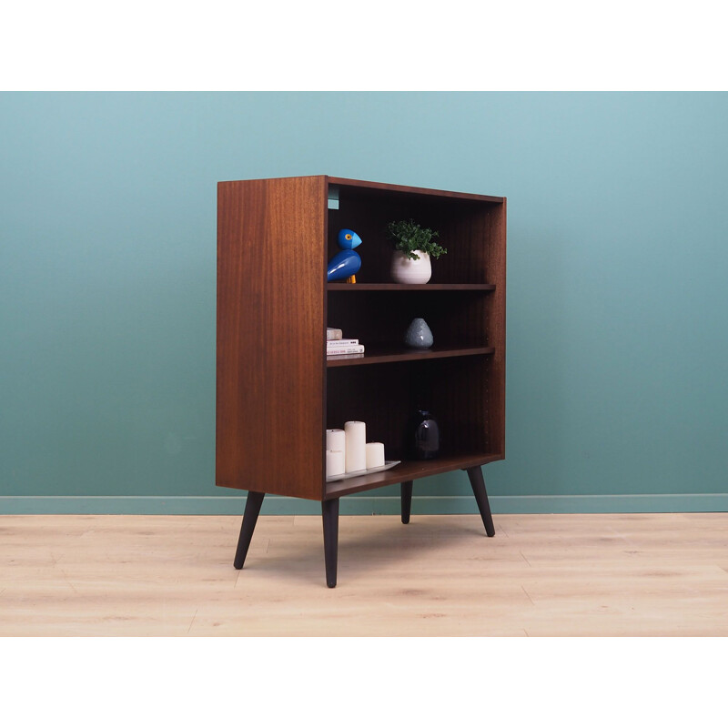 Mahogany vintage bookcase, Denmark 1970s