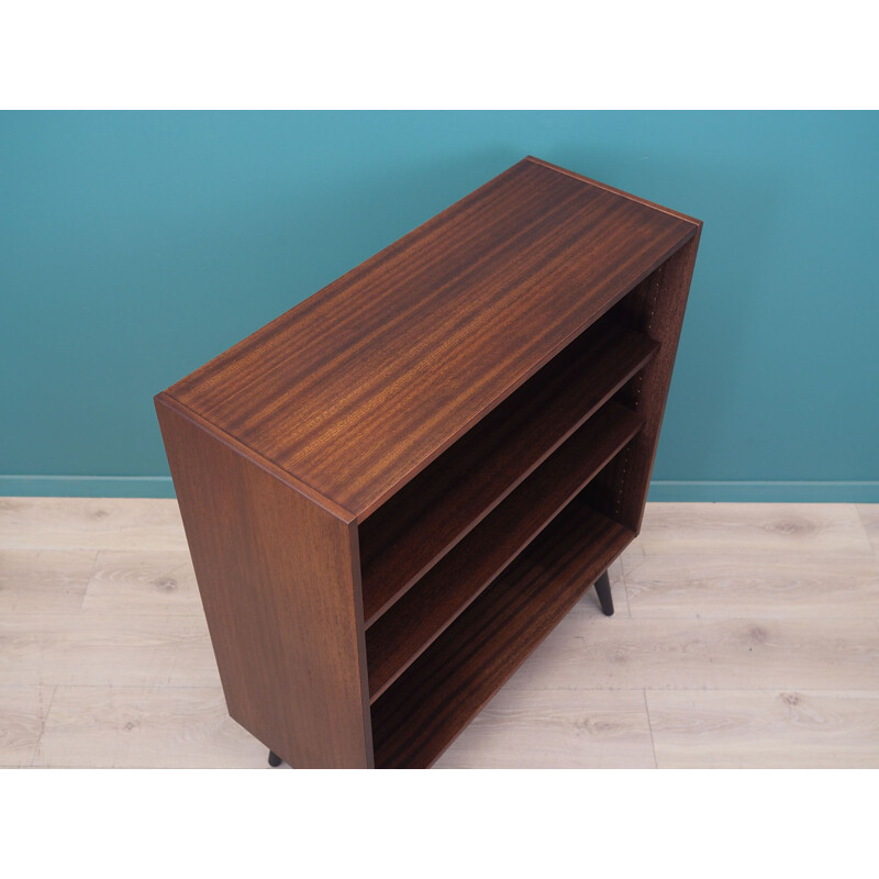 Mahogany vintage bookcase, Denmark 1970s