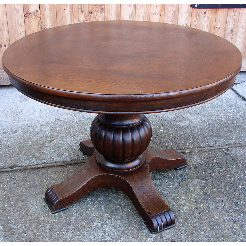 Table vintage en chêne, 1900