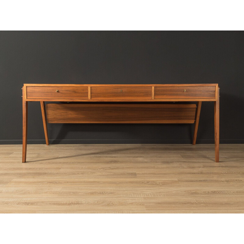 Vintage walnut desk, Germany 1960s