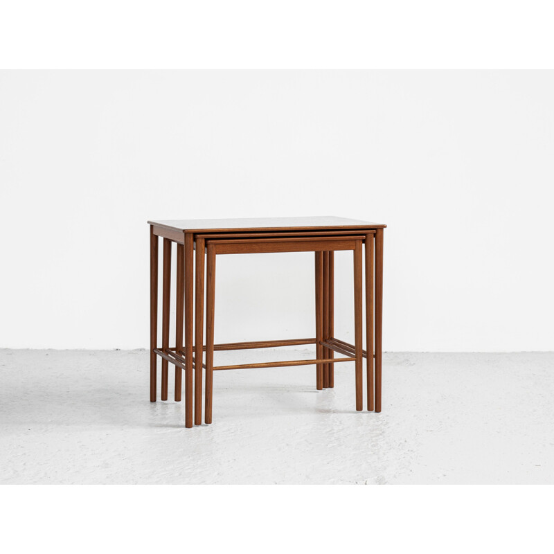 Tables gigognes danoises vintage en teck par Kai Winding pour Poul Jeppesen, 1960