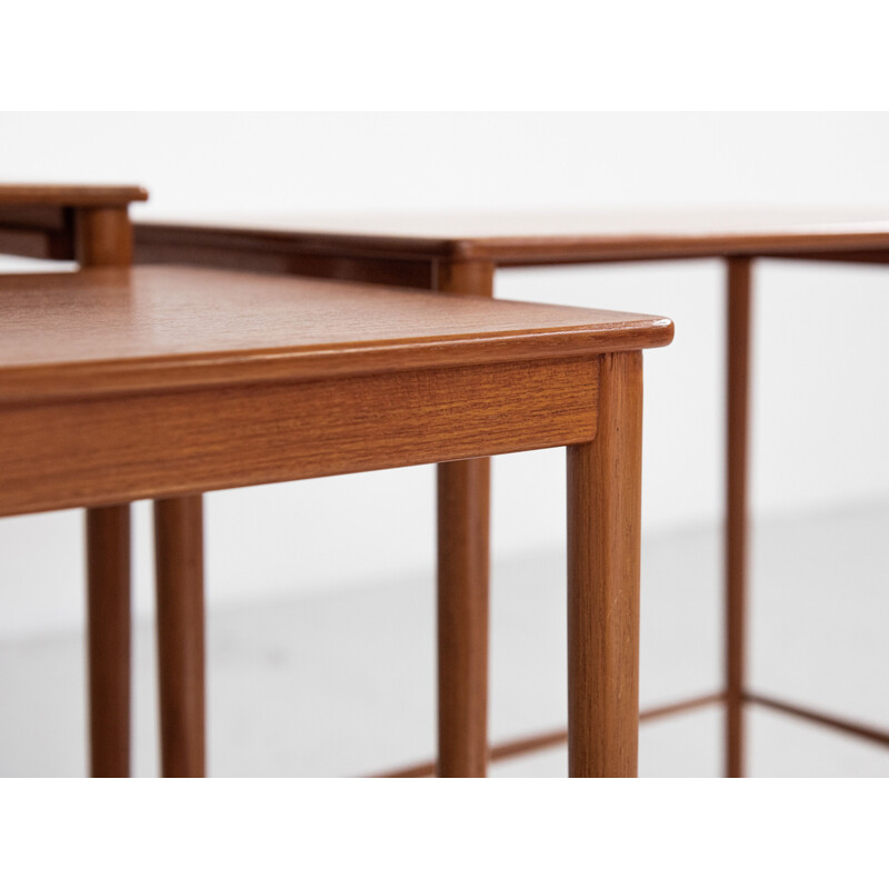 Tables gigognes danoises vintage en teck par Kai Winding pour Poul Jeppesen, 1960