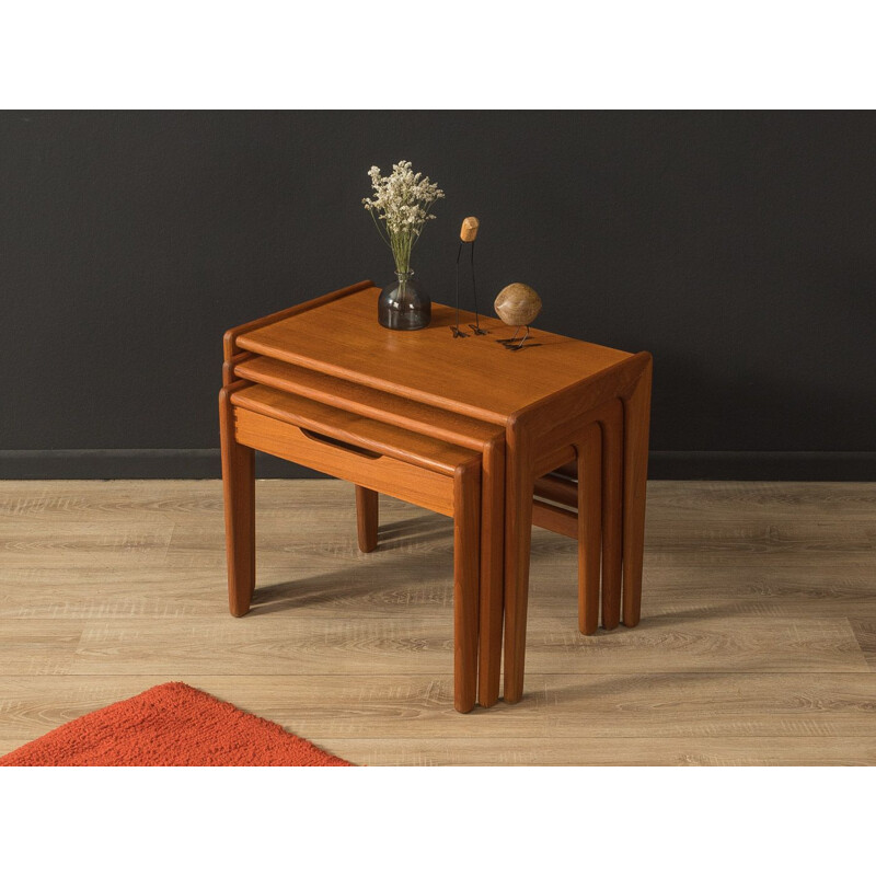 Vintage teak nesting tables, Denmark 1960s