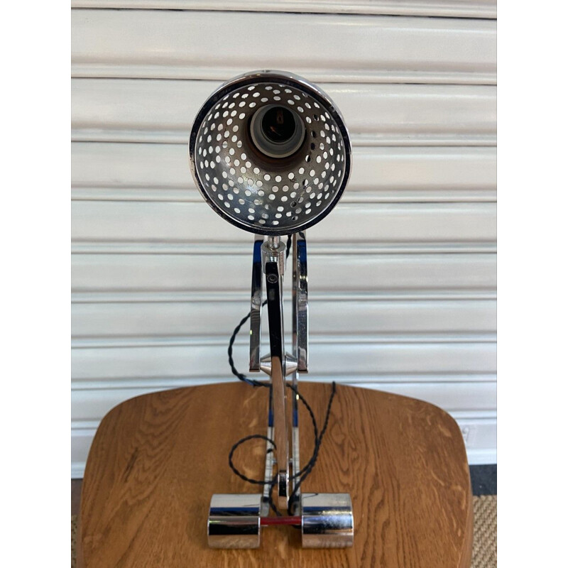 Vintage chrome-plated pendulum lamp by Charles Martin, 1970