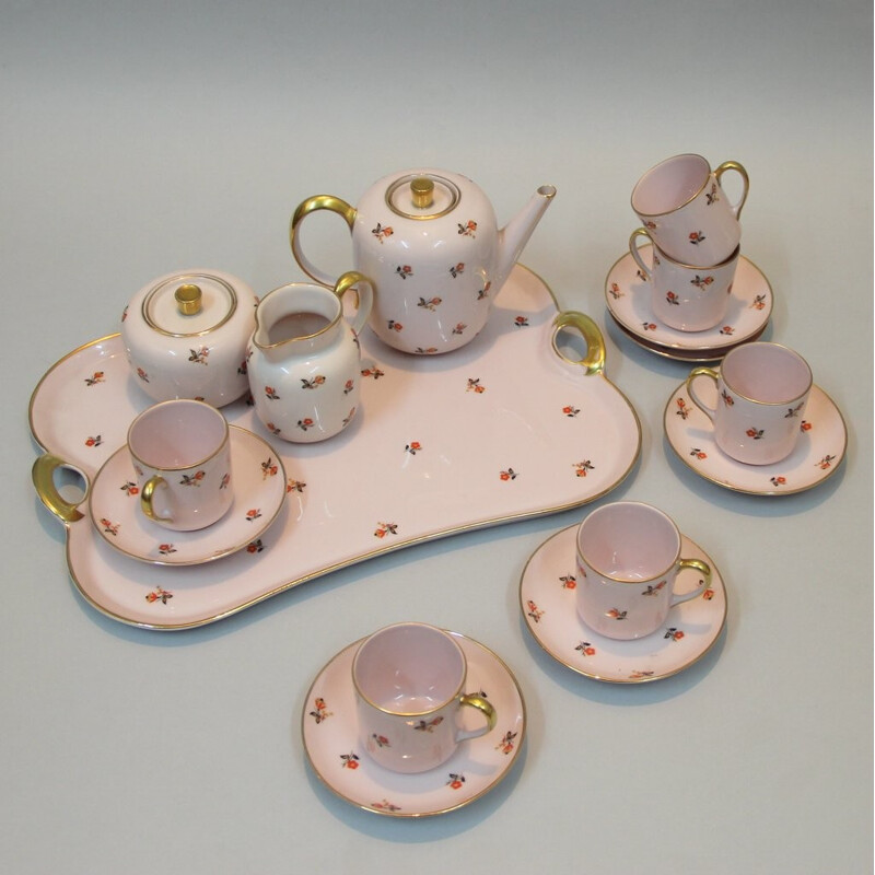 Jos. Guillaume de Anvers tea set in porcelain, Jean HAVILAND - 1940s