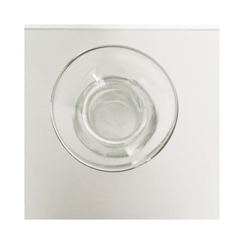 Vintage-Vase aus mundgeblasenem Glas