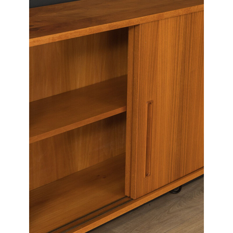 Vintage walnut sideboard with two sliding doors, Germany 1950s