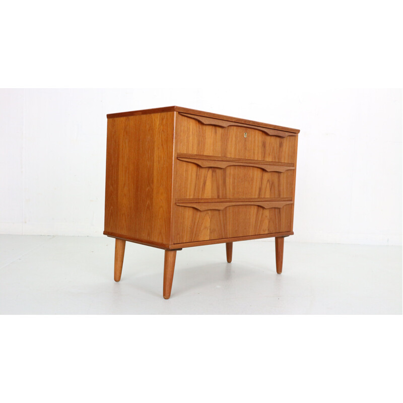 Scandinavian vintage chest of drawers in teak by Trekanten Mobler, 1960s