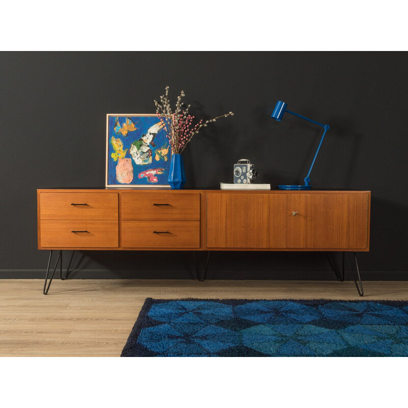 Buffet vintage en teck avec deux portes, Allemagne 1960