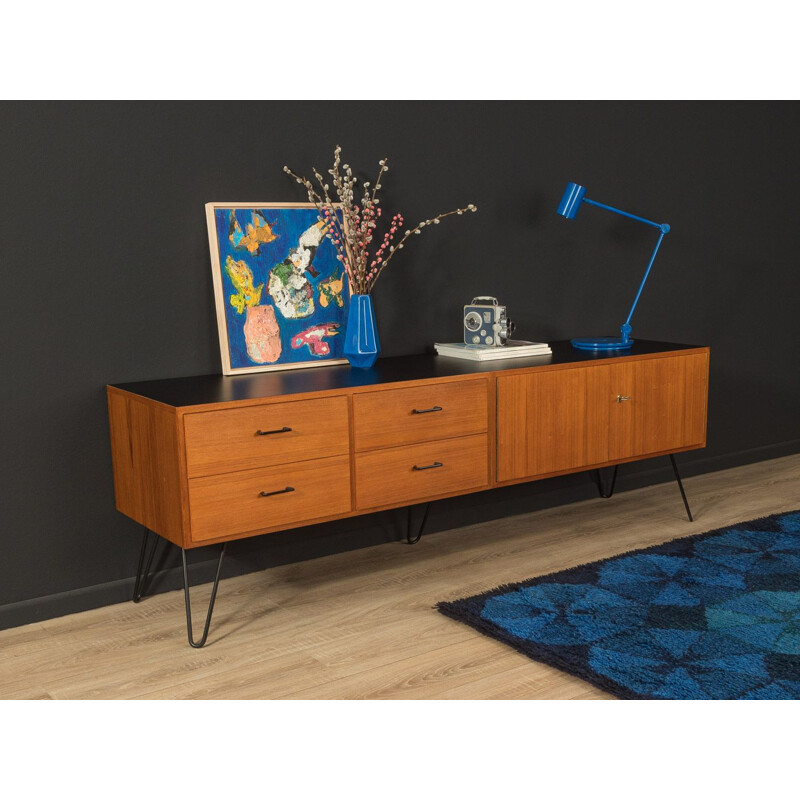 Buffet vintage en teck avec deux portes, Allemagne 1960