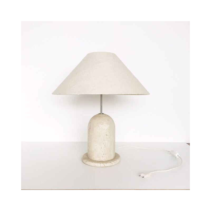 Vintage table lamp in travertin, 1970s