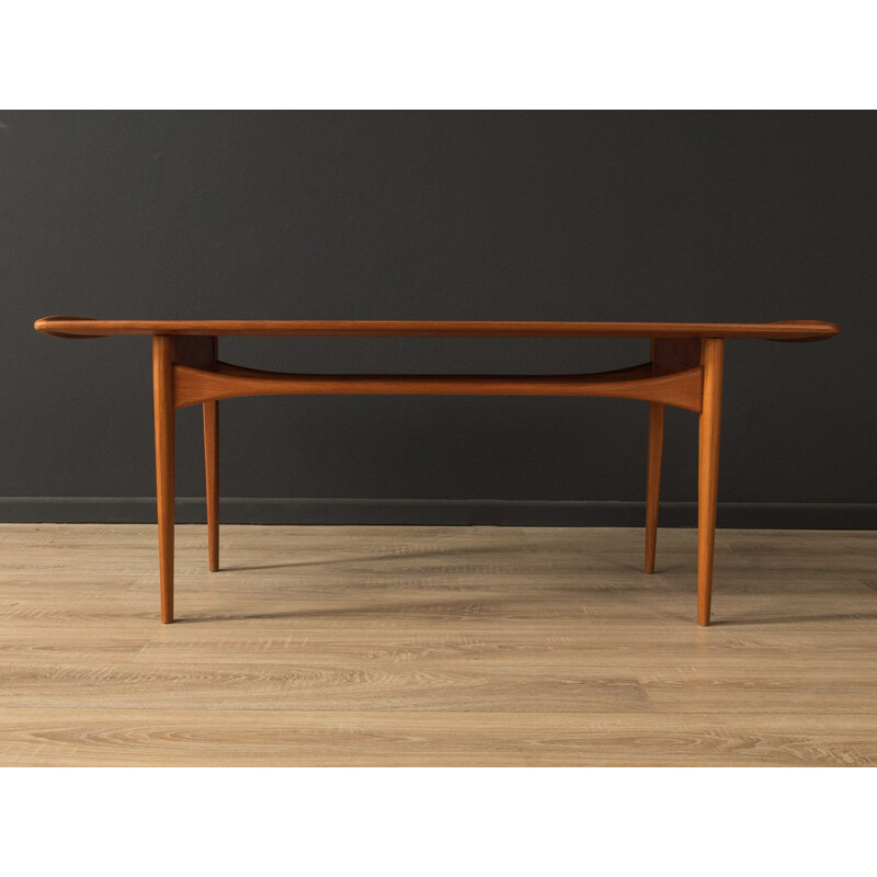 Mesa de centro vintage de teca de Tove y Edvard Kindt-Larsen para France et Son, Dinamarca 1960