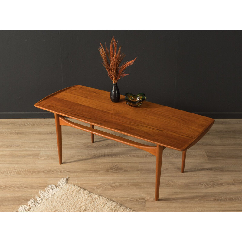 Vintage teakhouten salontafel van Tove en Edvard Kindt-Larsen voor France et Son, Denemarken 1960