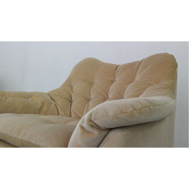 Pair of vintage Art Deco armchairs in mohair, Germany 1950s