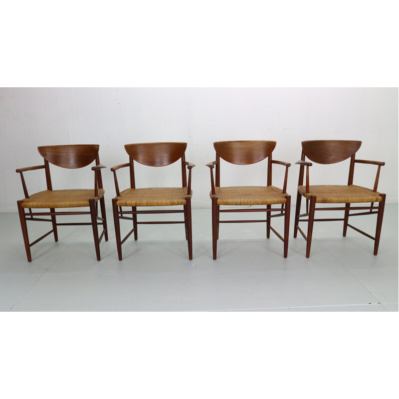 Set van 4 vintage fauteuils van Peter Hvidt