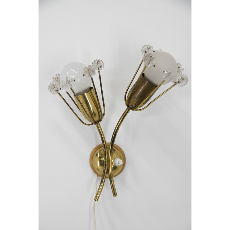 Pair of vintage lacquered brass sconces by Emil Stejnar for Rupert Nikol, Austria 1950