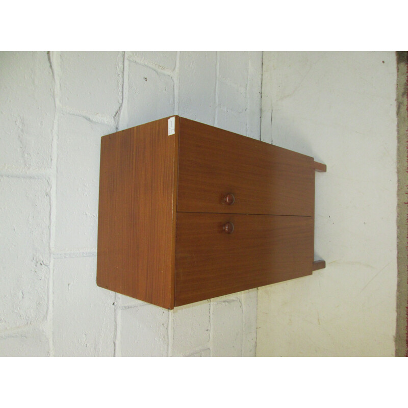 Vintage teak record cabinet