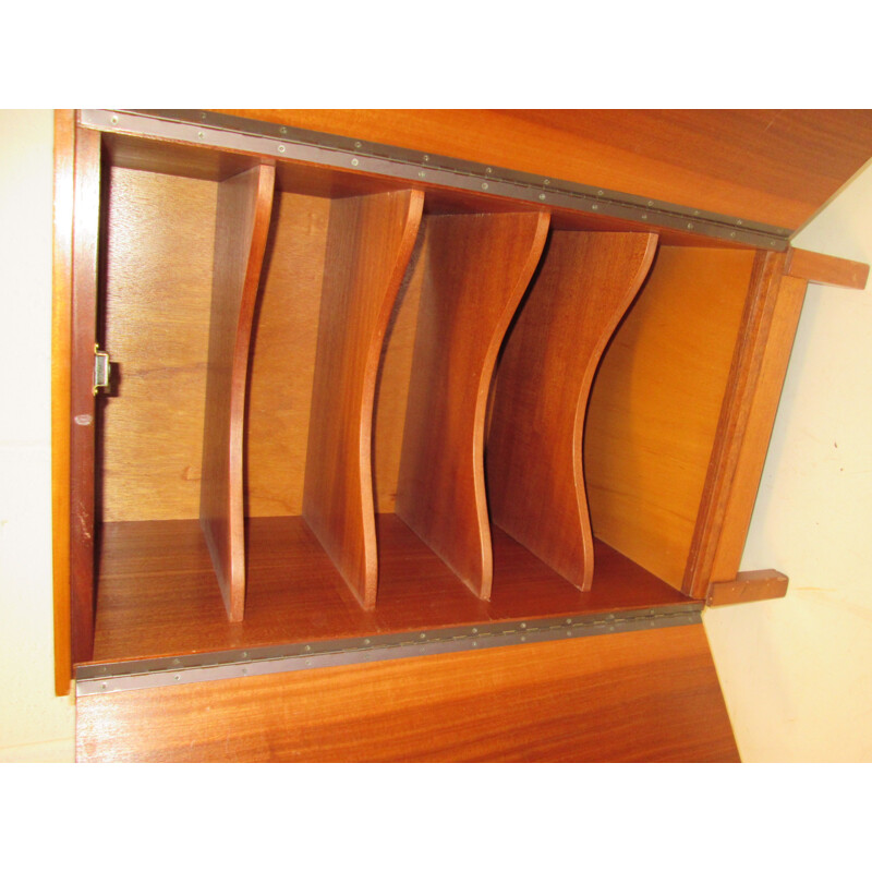 Vintage teak record cabinet