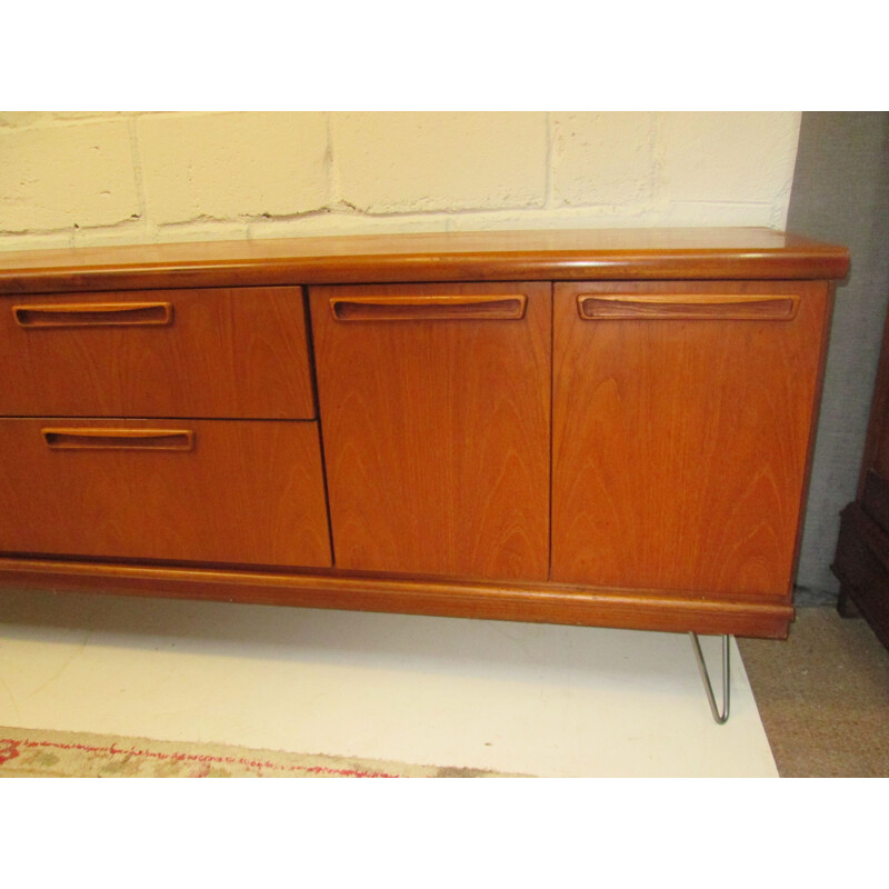 Vintage teak sideboard with 4 doors