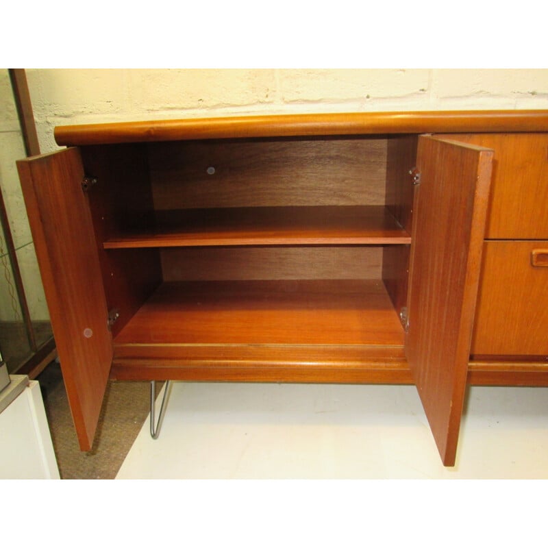 Vintage teak sideboard with 4 doors