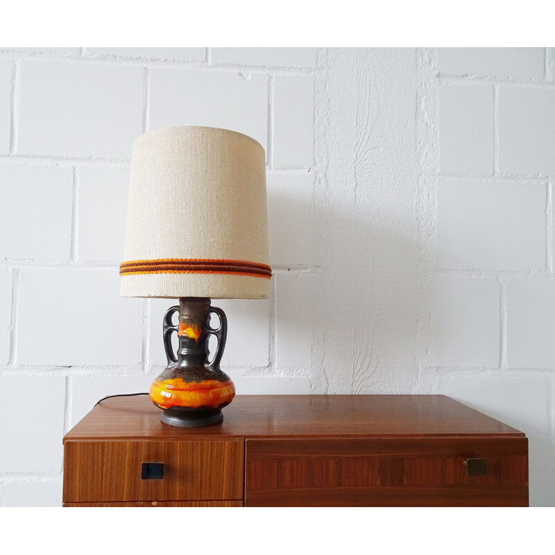 Ceramic vintage table lamp by Richard Essig, 1970s