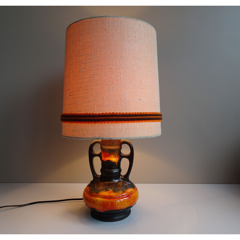 Ceramic vintage table lamp by Richard Essig, 1970s