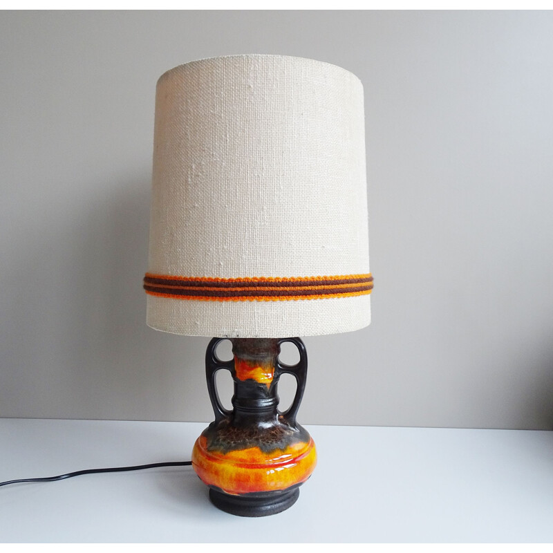 Ceramic vintage table lamp by Richard Essig, 1970s