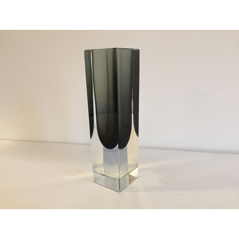 Vase vintage en verre de Murano par Flavio Poli, 1960