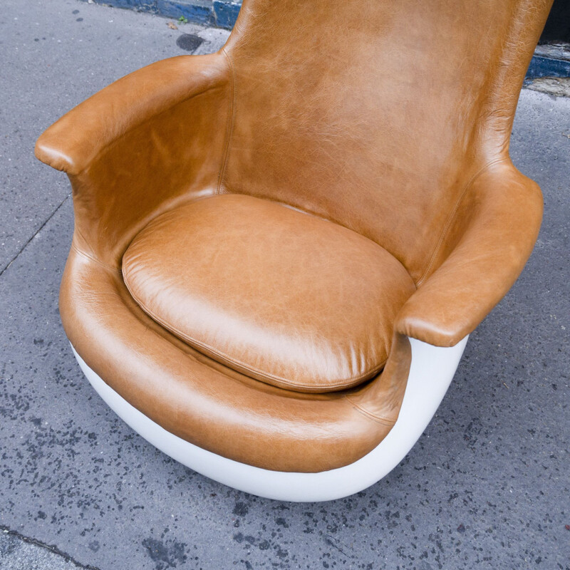 Vintage Culbuto armchair and ottoman by Marc Held for Knoll, 1970