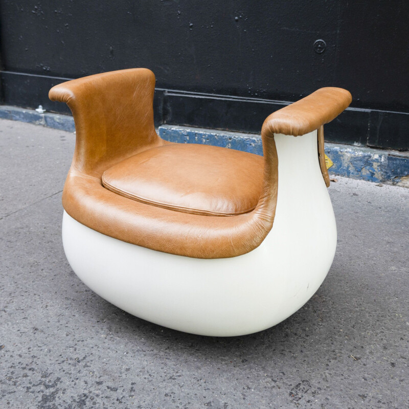 Vintage Culbuto armchair and ottoman by Marc Held for Knoll, 1970