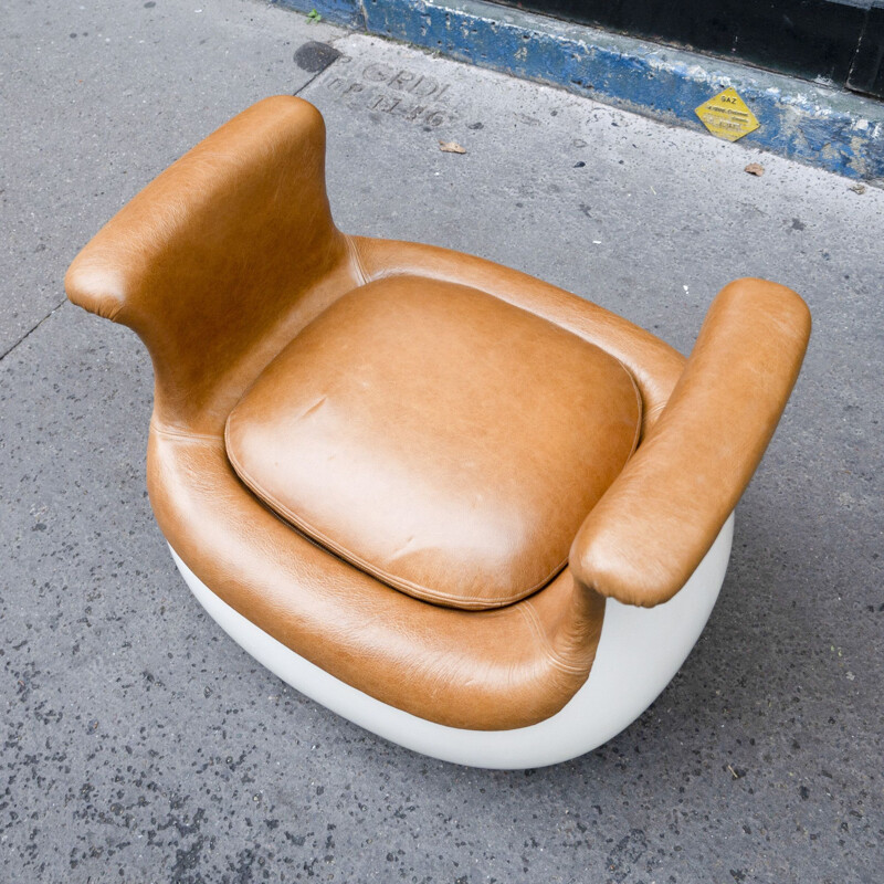 Vintage Culbuto armchair and ottoman by Marc Held for Knoll, 1970