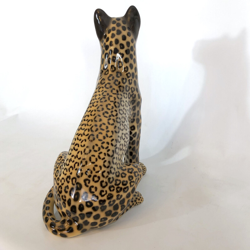 Vintage Leopard Ceramic Statue, Italy 70s - Retro Taste
