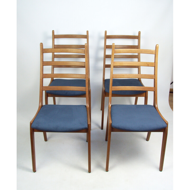 Set of 4 vintage wooden chairs by K.S. Mobelfabrik for Korup Stolefabrik, Denmark 1960