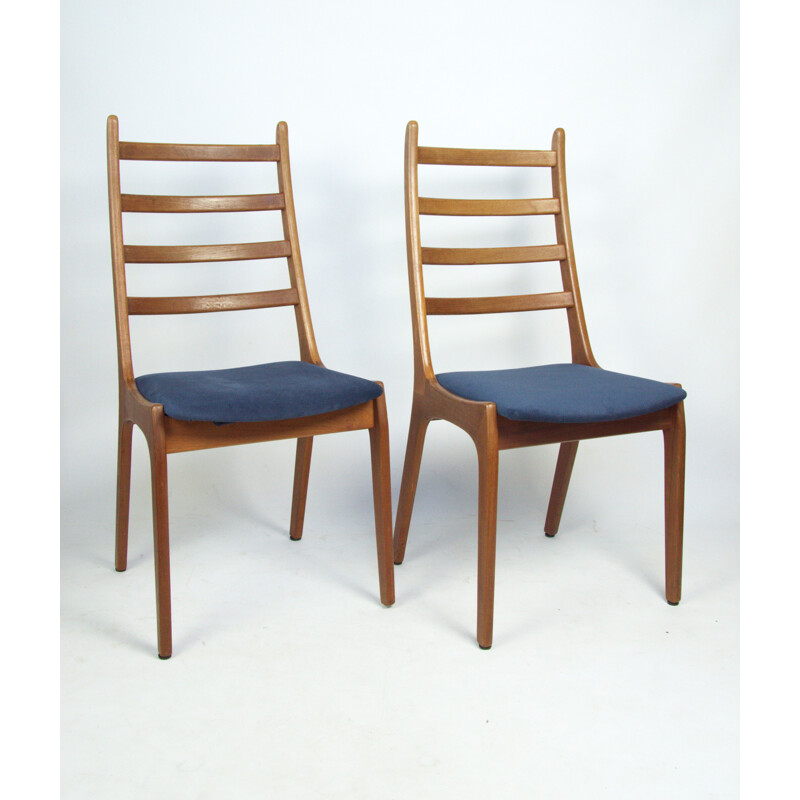 Set of 4 vintage wooden chairs by K.S. Mobelfabrik for Korup Stolefabrik, Denmark 1960