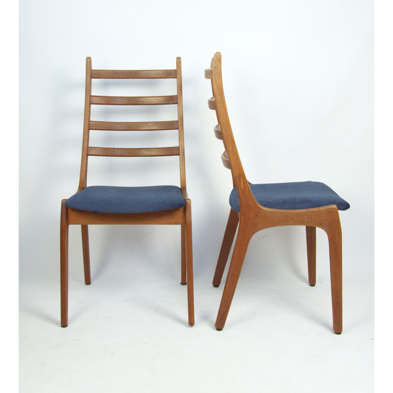 Set of 4 vintage wooden chairs by K.S. Mobelfabrik for Korup Stolefabrik, Denmark 1960